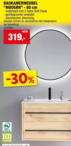 Hubo BADKAMERMEUBEL "MODERN" 80 cm aanbieding