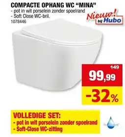 Hubo Compacte ophang wc "mina" aanbieding
