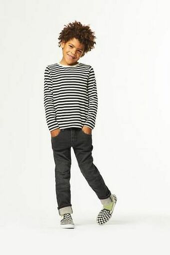 HEMA HEMA Kinderjeans Jogdenim Regular Fit Zwart (zwart) aanbieding
