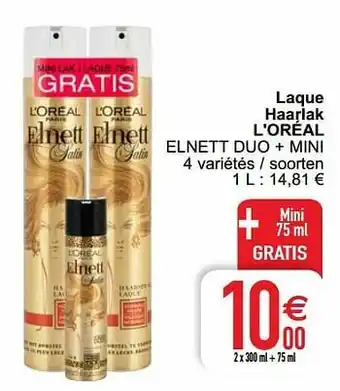Cora Laque haarlak l`oréal elnett duo + mini aanbieding