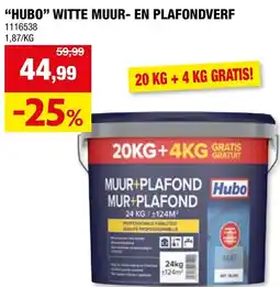 Hubo "HUBO" WITTE MUUR- EN PLAFONDVERF aanbieding