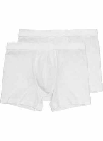 HEMA HEMA Herenboxers Lang Real Lasting Cotton - 2 Stuks Wit (wit) aanbieding