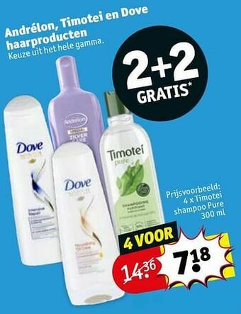 Kruidvat Timotei shampoo pure aanbieding