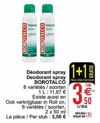 Cora Déodorant spray deodorant spray borotalco aanbieding