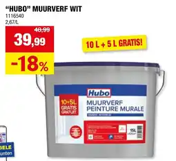 Hubo "HUBO" MUURVERF WIT aanbieding