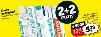 Kruidvat Elmex tandpasta junior aanbieding