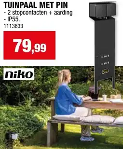 Hubo TUINPAAL MET PIN aanbieding