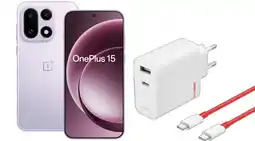 Coolblue OnePlus 15 512 Go Mauve 5G + OnePlus Chargeur SuperVOOC 120 W + Câble USB-C aanbieding