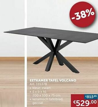 Zelfbouwmarkt Eetkamer tafel volcano aanbieding