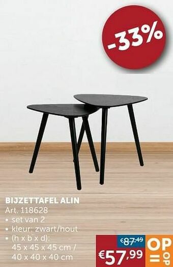 Bijzettafel alin