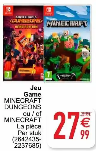 Cora Jeu game minecraft dungeons ou - of minecraft aanbieding