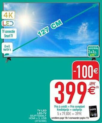 Cora Lg tv led led-tv 50up75006lf aanbieding