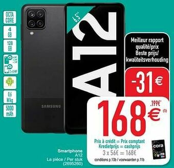 Cora Samsung smartphone a12 aanbieding