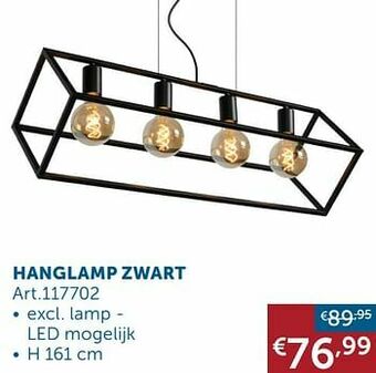 Zelfbouwmarkt Hanglamp zwart aanbieding