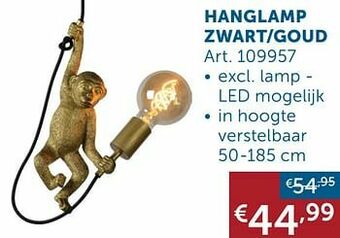Zelfbouwmarkt Hanglamp zwart-goud aanbieding