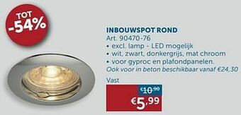 Zelfbouwmarkt Inbouwspot rond vast aanbieding