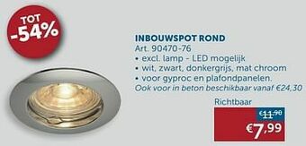 Zelfbouwmarkt Inbouwspot rond richtbaar aanbieding