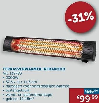 Terrasverwarmer infrarood