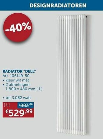 Zelfbouwmarkt Radiator dell aanbieding