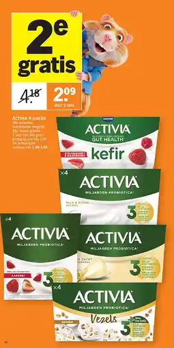 Albert Heijn Activia 4-packs aanbieding