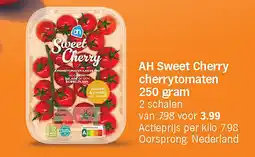 Albert Heijn AH Sweet Cherry cherrytomaten 250 gram aanbieding