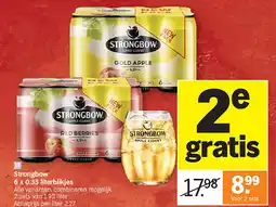 Albert Heijn Strongbow 6 x 0.33 literblikjes aanbieding