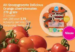Albert Heijn AH Snoepgroente Delicious Orange cherrytomaten 270 gram aanbieding