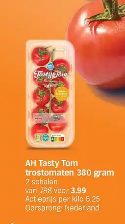 Albert Heijn H Tasty Tom trostomaten 380 gram aanbieding