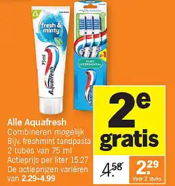 Albert Heijn Alle Aquafresh aanbieding