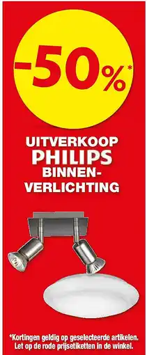 Hubo UITVERKOOP Philips BINNENVERLICHTING aanbieding