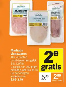 Albert Heijn Marhaba vleeswaren aanbieding