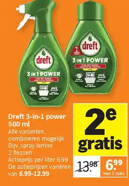 Albert Heijn Dreft 3-in-1 power 500 ml aanbieding
