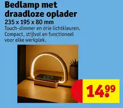 Kruidvat Bedlamp met draadloze oplader aanbieding