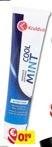 Kruidvat Kruidvat Ultradent Active Fluor Strong Mint Tandpasta aanbieding