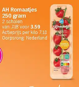 Albert Heijn AH Romaatjes 250 gram aanbieding