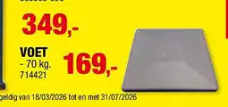 Hubo VOET - 70 kg aanbieding