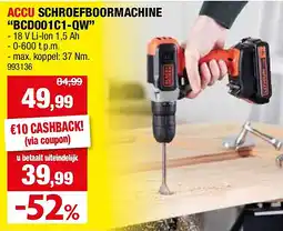 Hubo ACCU SCHROEFBOORMACHINE “BCD001C1-QW” aanbieding