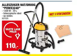 Hubo ALLESZUIGER NAT/DROOG `“POWX3240” aanbieding