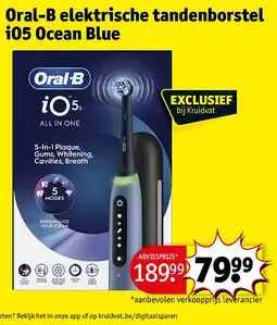 Kruidvat Oral-B elektrische tandenborstel iO5 Ocean Blue aanbieding