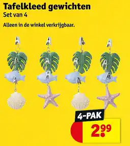 Kruidvat Tafelkleed gewichten aanbieding
