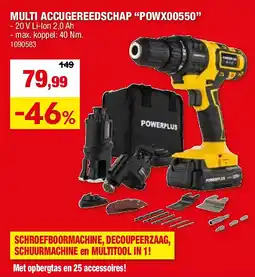 Hubo MULTI ACCUGEREEDSCHAP “POWX00550” aanbieding