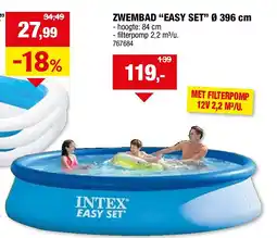 Hubo ZWEMBAD “EASY SET” Ø 396 cm aanbieding