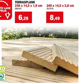 Hubo TERRASPLANK 240 x 14,5 x 1,9 cm aanbieding