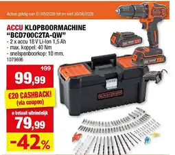 Hubo ACCU KLOPBOORMACHINE “BCD700C2TA-QW” aanbieding