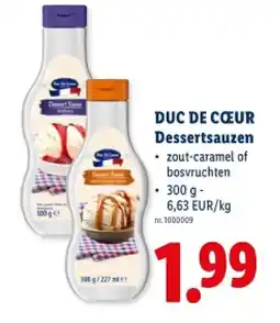 Lidl Dessertsauzen aanbieding