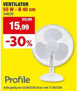 Hubo VENTILATOR 55 W - Ø 40 cm aanbieding