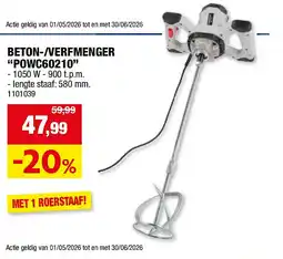Hubo BETON-/VERFMENGER “POWC60210” aanbieding