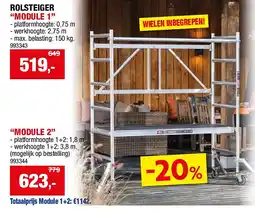 Hubo ROLSTEIGER “MODULE 1” aanbieding