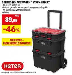 Hubo GEREEDSCHAPSWAGEN “STACK&ROLL” aanbieding