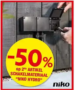 Hubo op 2de ARTIKEL SCHAKELMATERIAAL “NIKO HYDRO” aanbieding